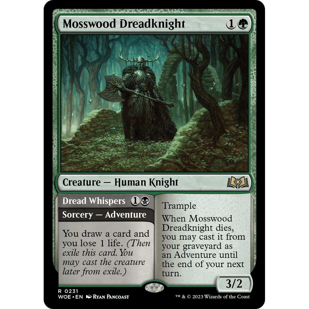 Mosswood Dreadknight // Dread Whispers (WOE-231) - Wilds of Eldraine Foil