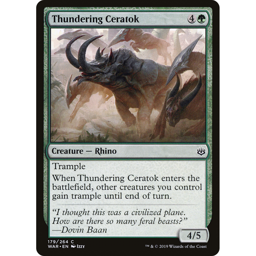 Thundering Ceratok (WAR-179) - War of the Spark Foil