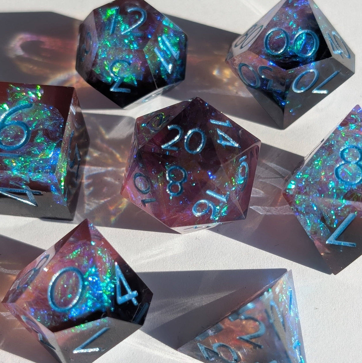 Opalflare 7-Piece Polyhedral Dice Set