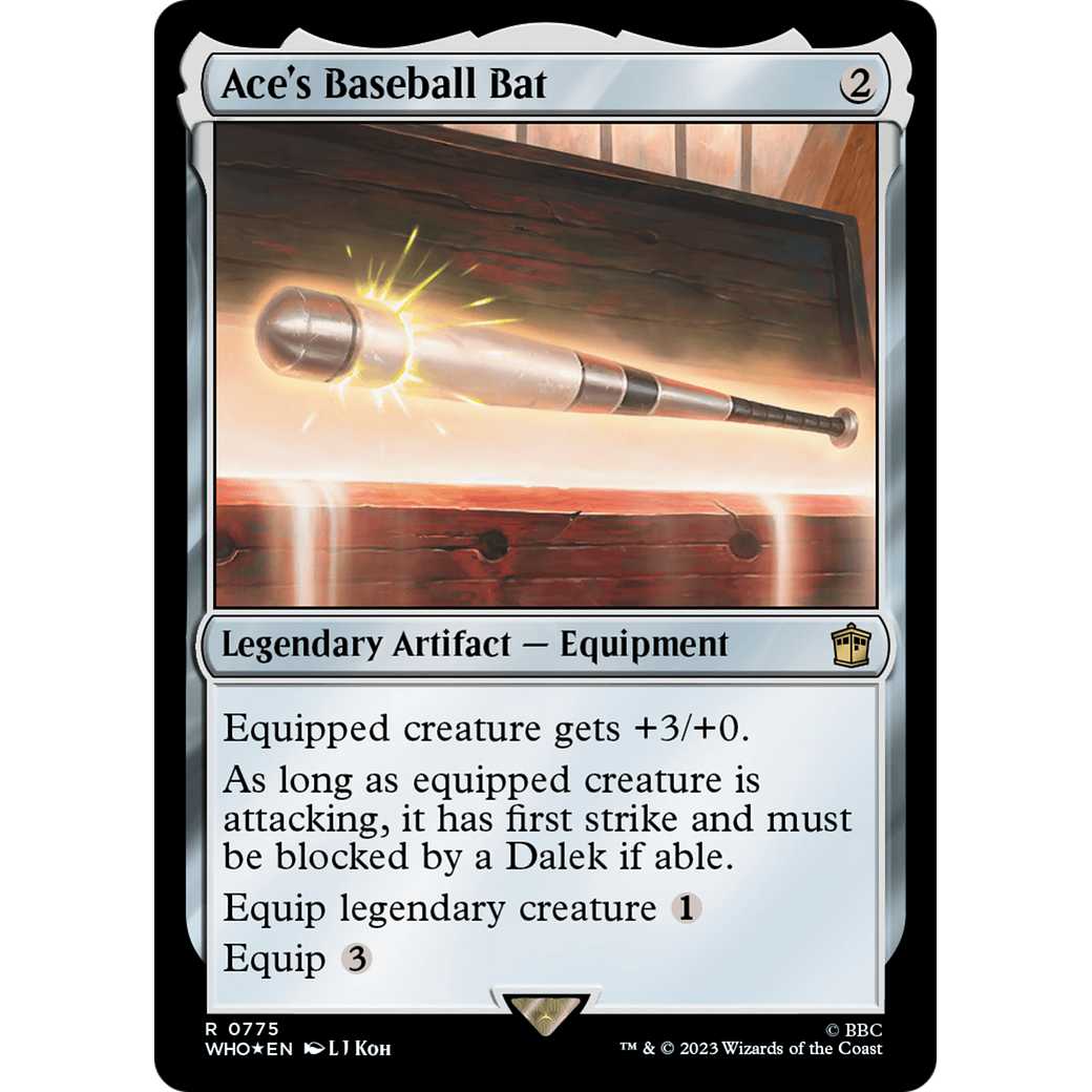 Ace's Baseball Bat (Surge Foil) (WHO-775) - Doctor Who Foil
