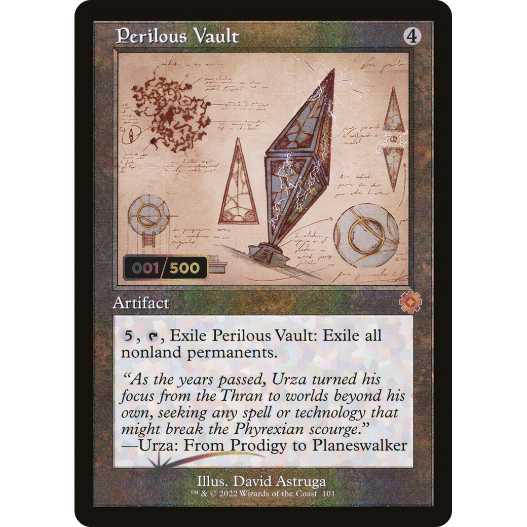 Perilous Vault (Schematic) (Serial Numbered) (BRR-101) - The Brothers' War Retro Artifacts Foil