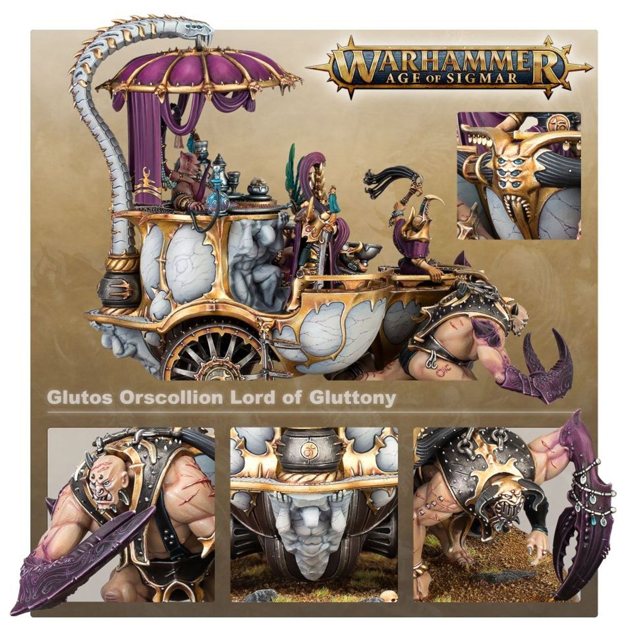 Warhammer: Age of Sigmar - Hedonites of Slaanesh - Glutos Orscollion, Lord of Gluttony [83-82]