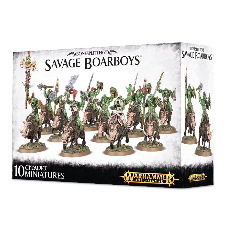 Warhammer: Age of Sigmar - Boneplitterz: Savage Boarboys [89-20] (Citadel Version)