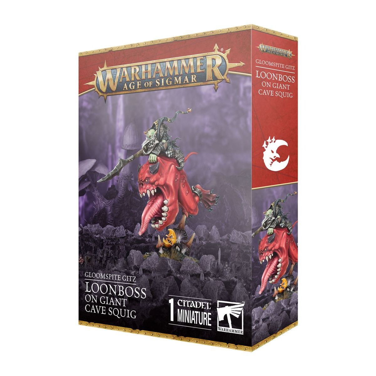 Warhammer Age of Sigmar: Gloomspite Gtiz: Loonboss on Giant Cave Squig [89-35]