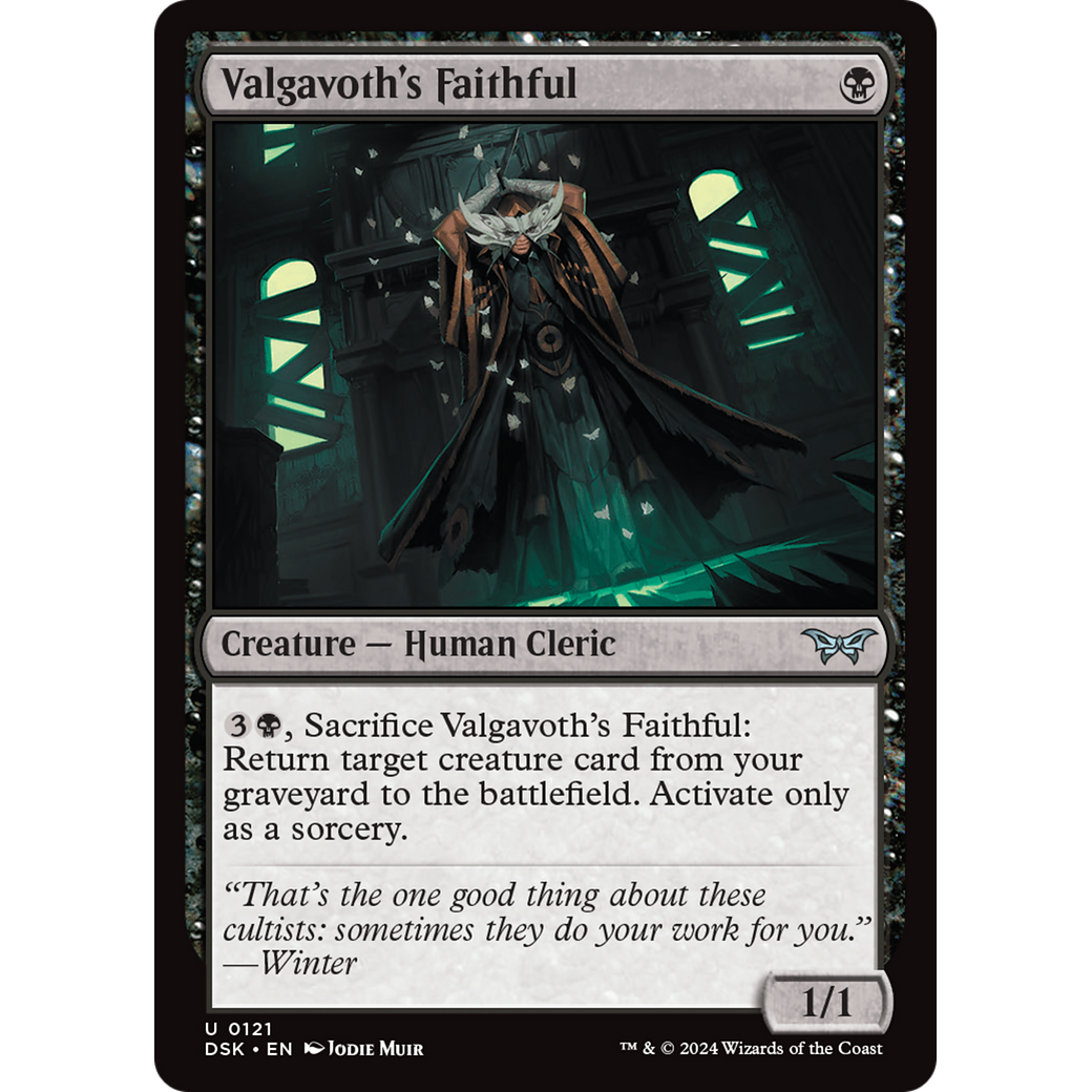 Valgavoth's Faithful (DSK-121) - Duskmourn: House of Horror Foil