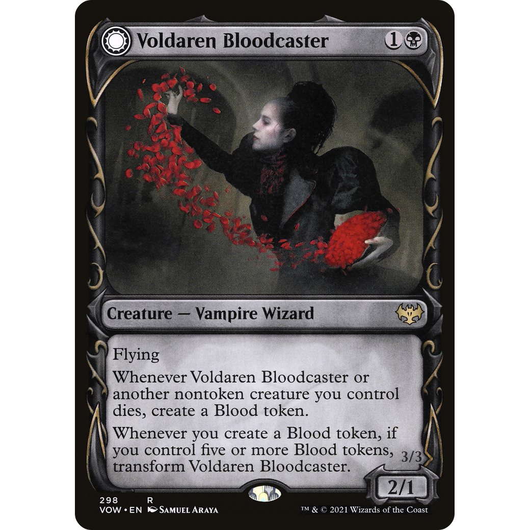 Voldaren Bloodcaster (Showcase) (VOW-298) - Innistrad: Crimson Vow: (Showcase, Double Faced Transform)