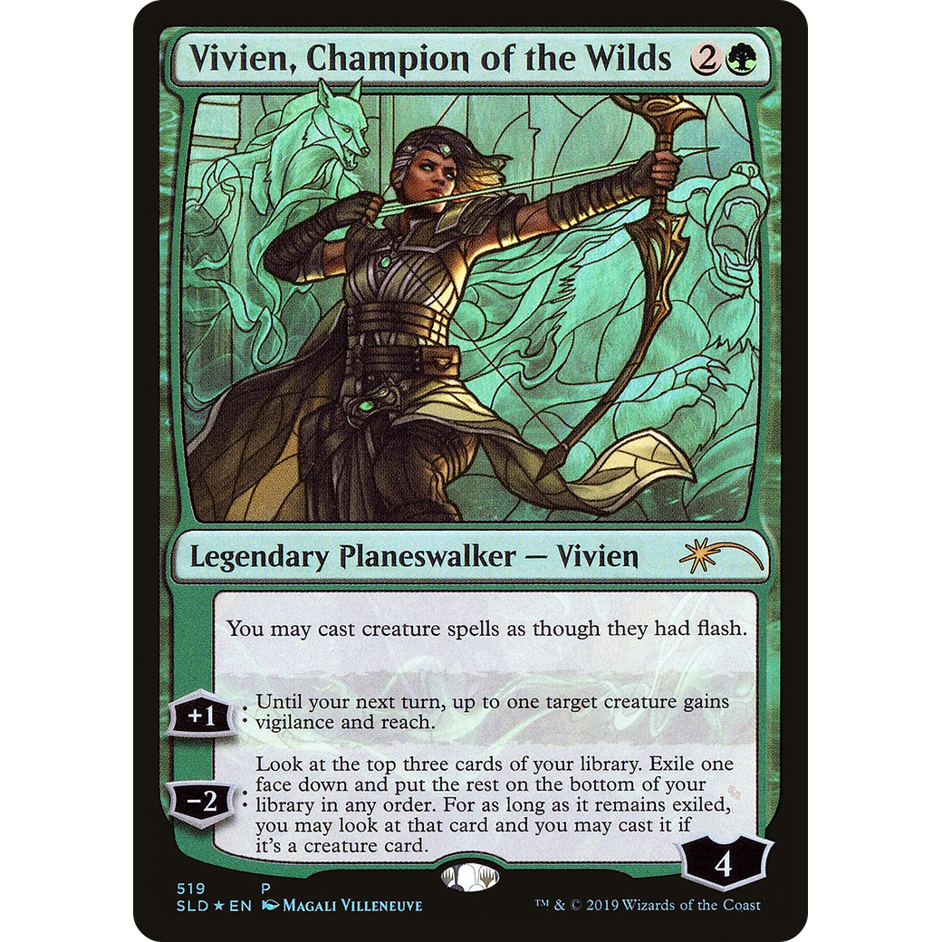 Vivien, Champion of the Wilds (Stained Glass) (SLD-519) - Secret Lair Drop Foil