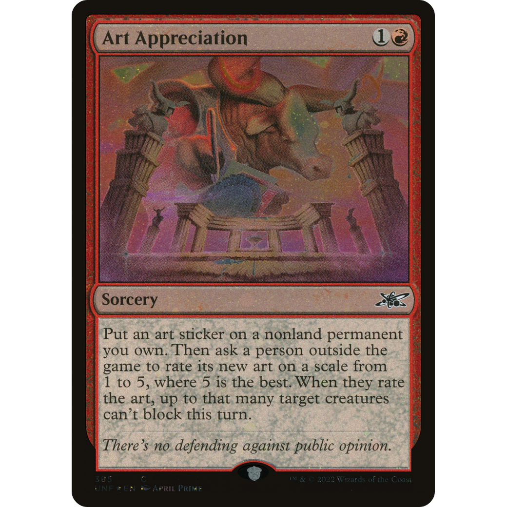 Art Appreciation (Galaxy Foil) (UNF-385) - Unfinity Foil
