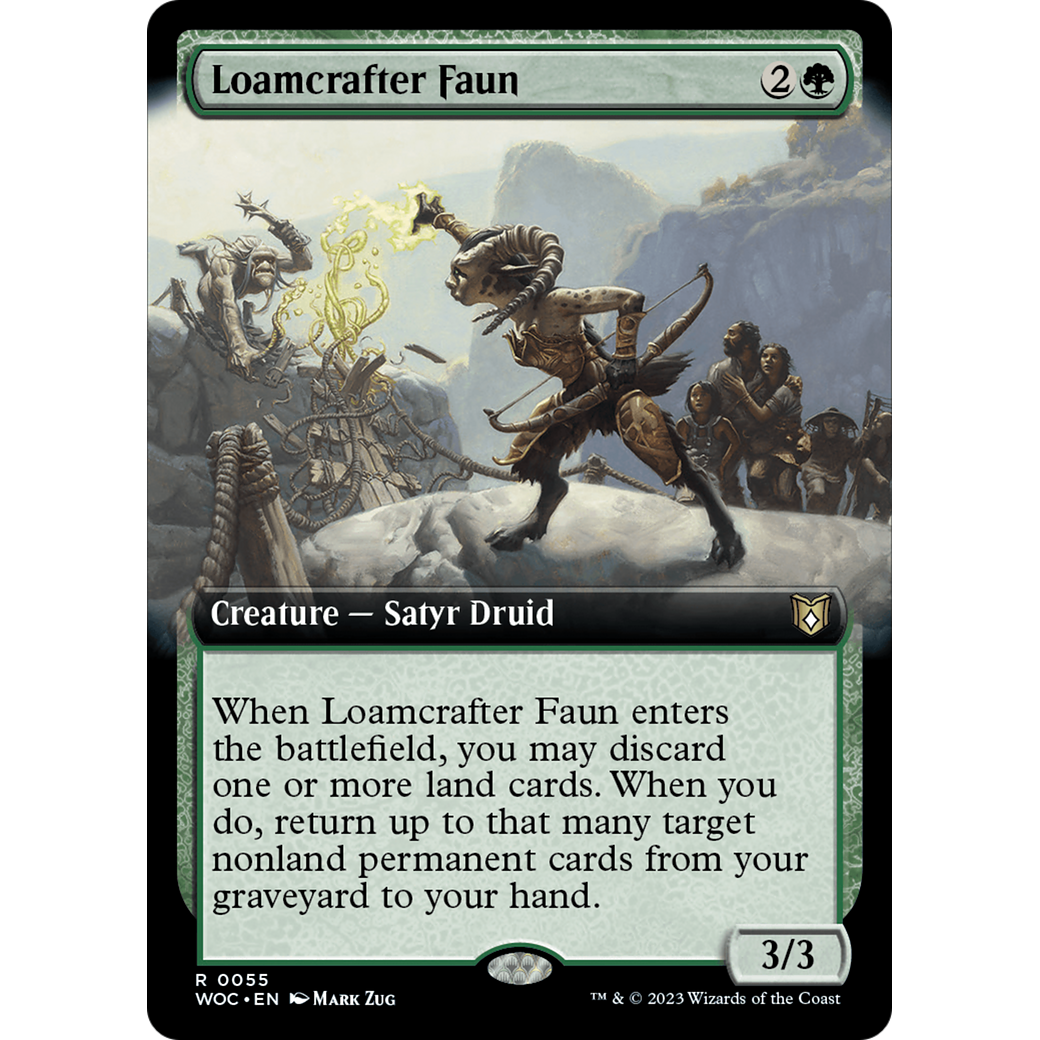 Loamcrafter Faun (WOC-055) - Wilds of Eldraine Commander: (Extended Art)