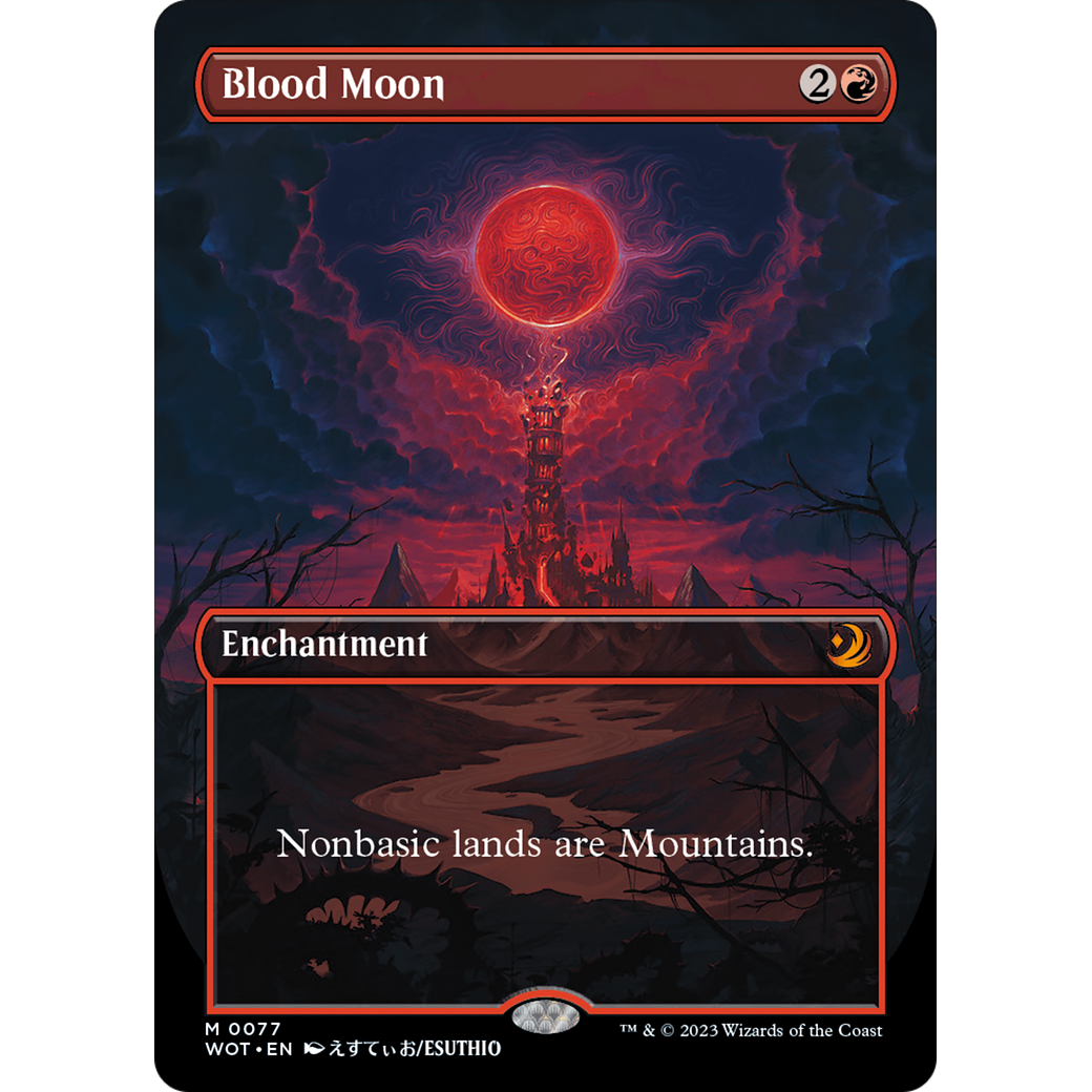 Blood Moon (WOT-077) - Wilds of Eldraine: Enchanting Tales (Borderless)