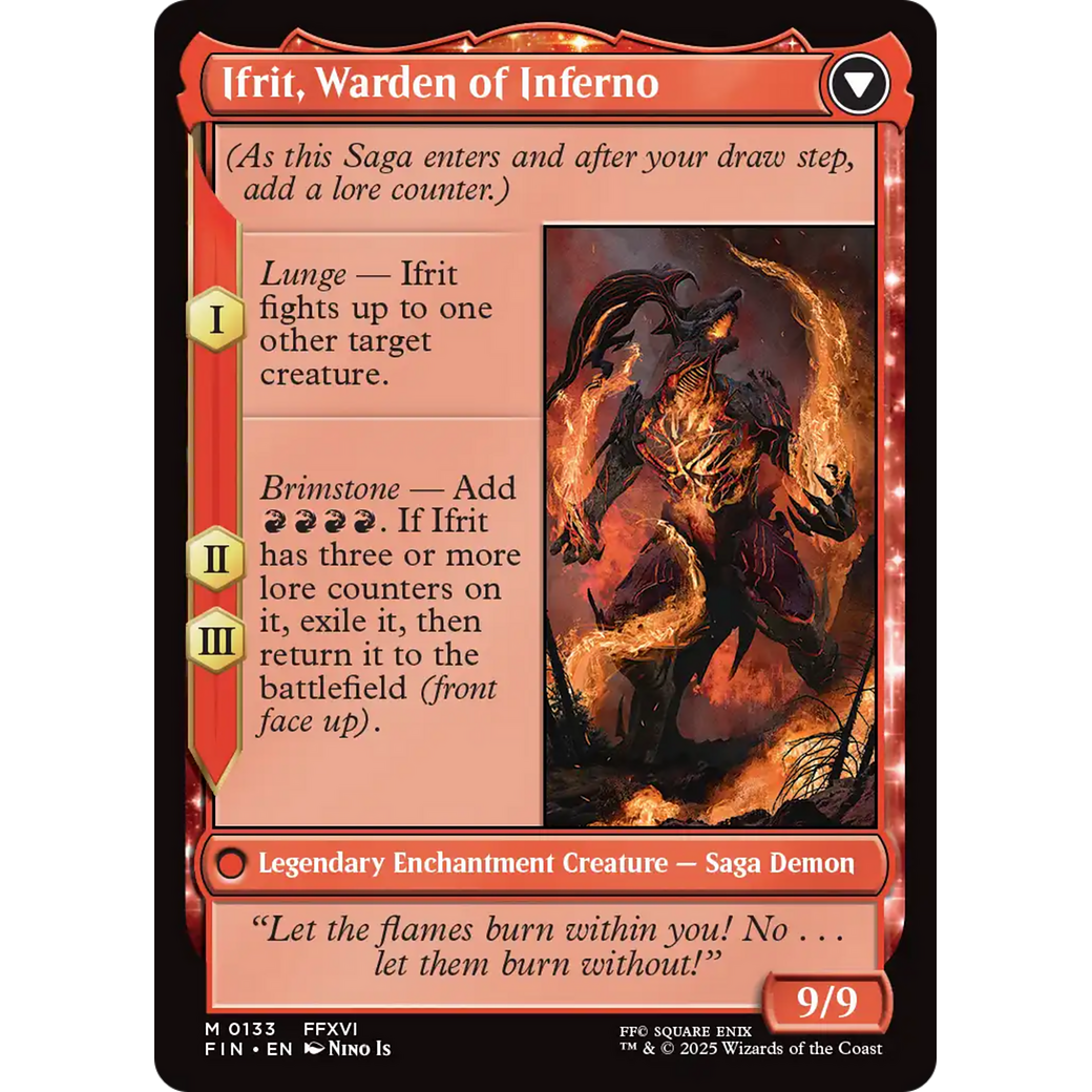 Clive, Ifrit's Dominant (FIN-133) - FINAL FANTASY: (enchantment) Foil