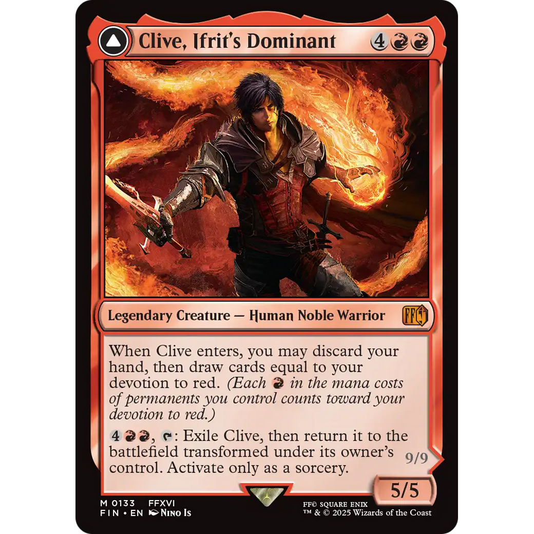 Clive, Ifrit's Dominant (FIN-133) - FINAL FANTASY: (enchantment) Foil