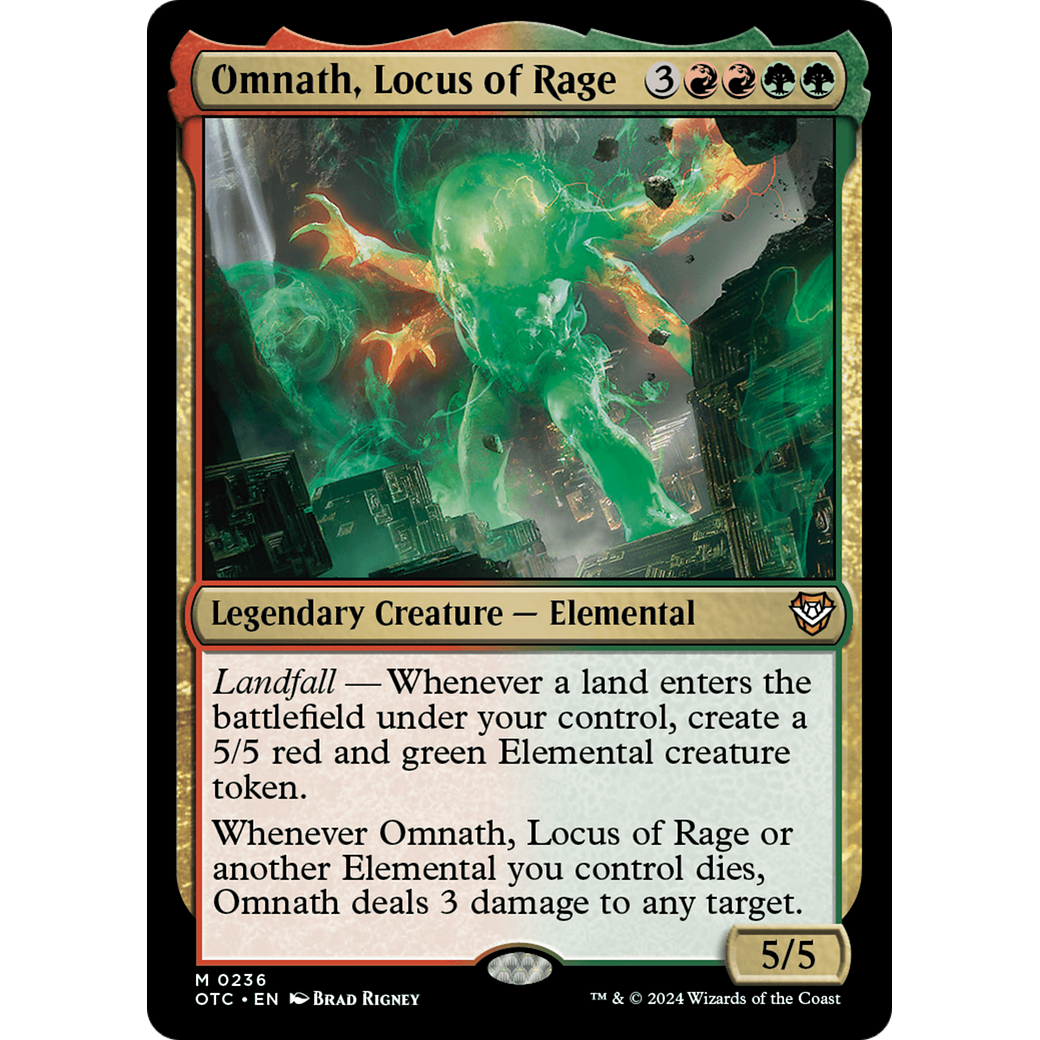 Omnath, Locus of Rage (OTC-236) - Outlaws of Thunder Junction Commander
