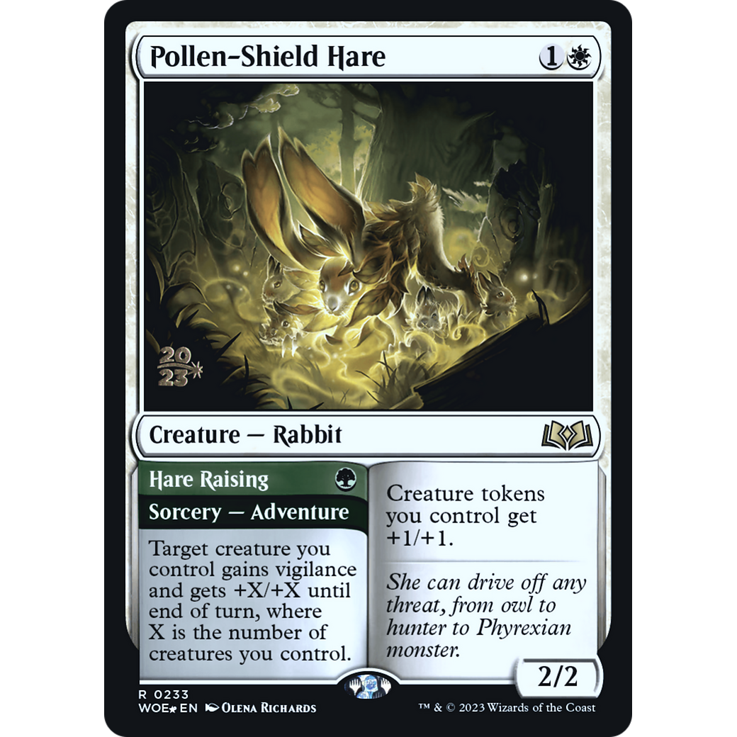 Pollen-Shield Hare // Hare Raising (PRE-233S) - Wilds of Eldraine Promos Foil