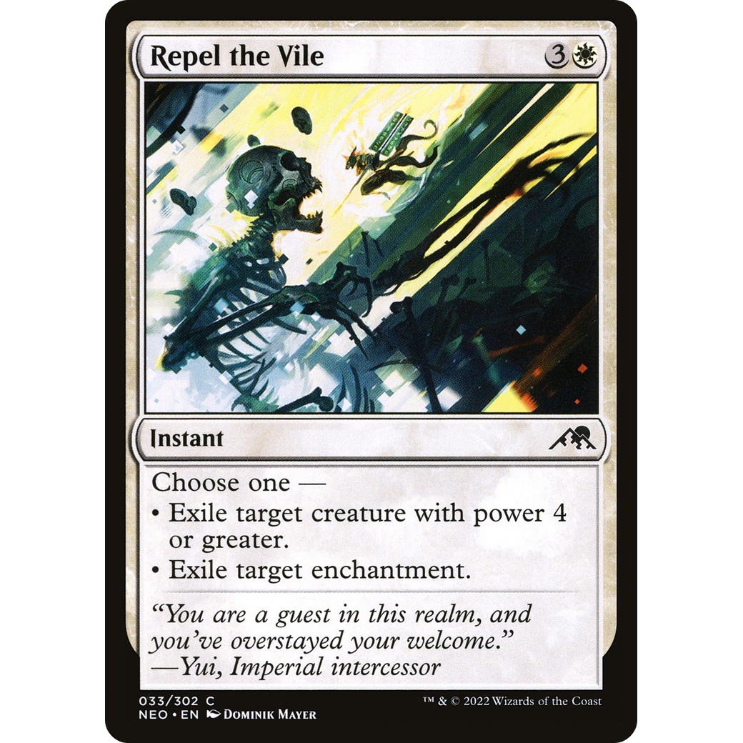 Repel the Vile (NEO-033) - Kamigawa: Neon Dynasty Foil