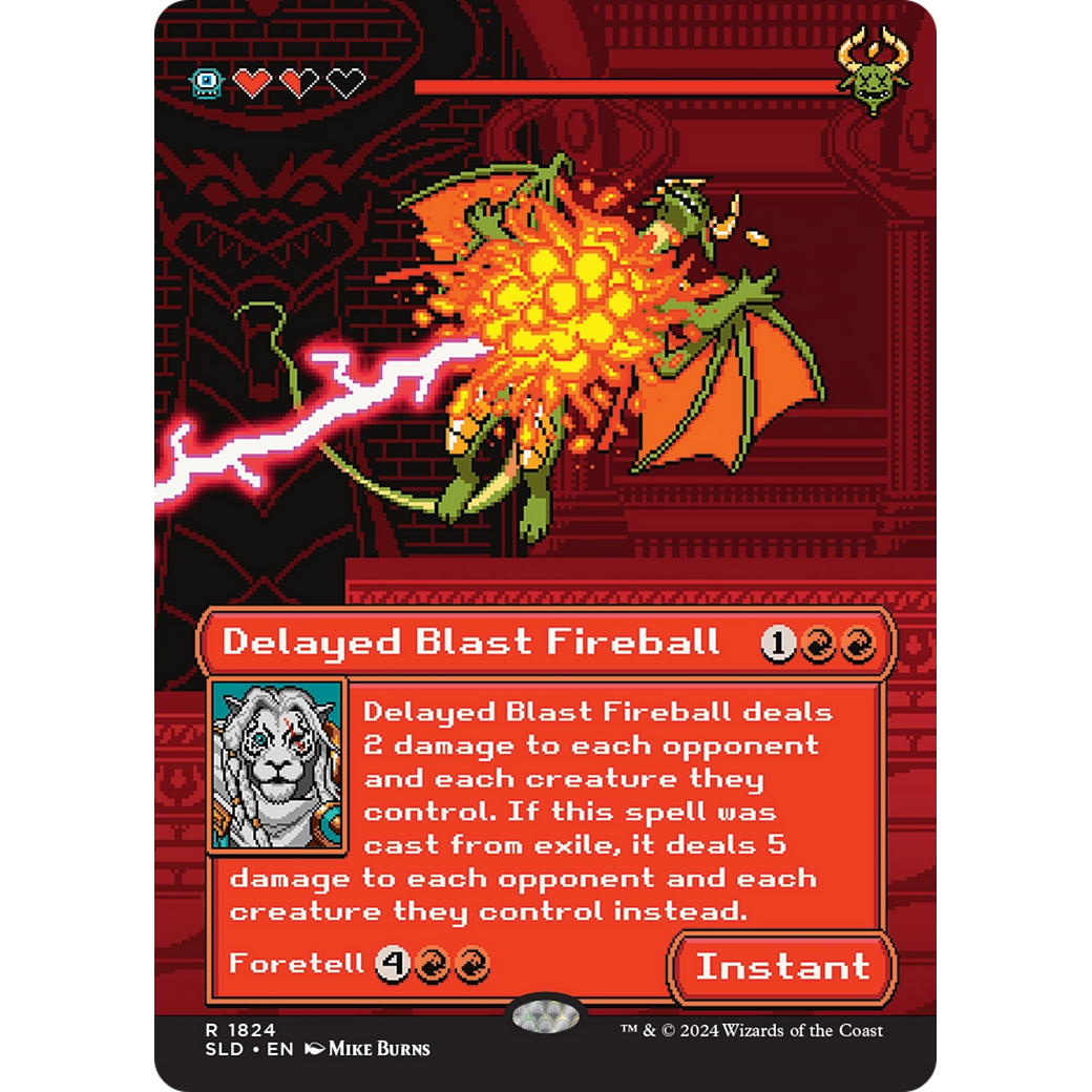 Delayed Blast Fireball (SLD-1824) - Secret Lair Drop / MEIKO, Explosive Entertainer (Borderless)