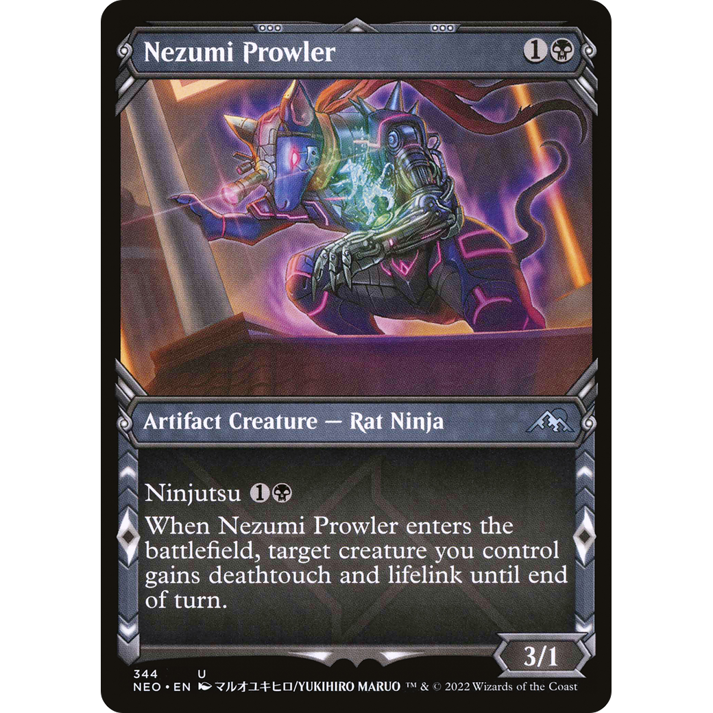 Nezumi Prowler (NEO-344) - Kamigawa: Neon Dynasty: (Showcase) Foil