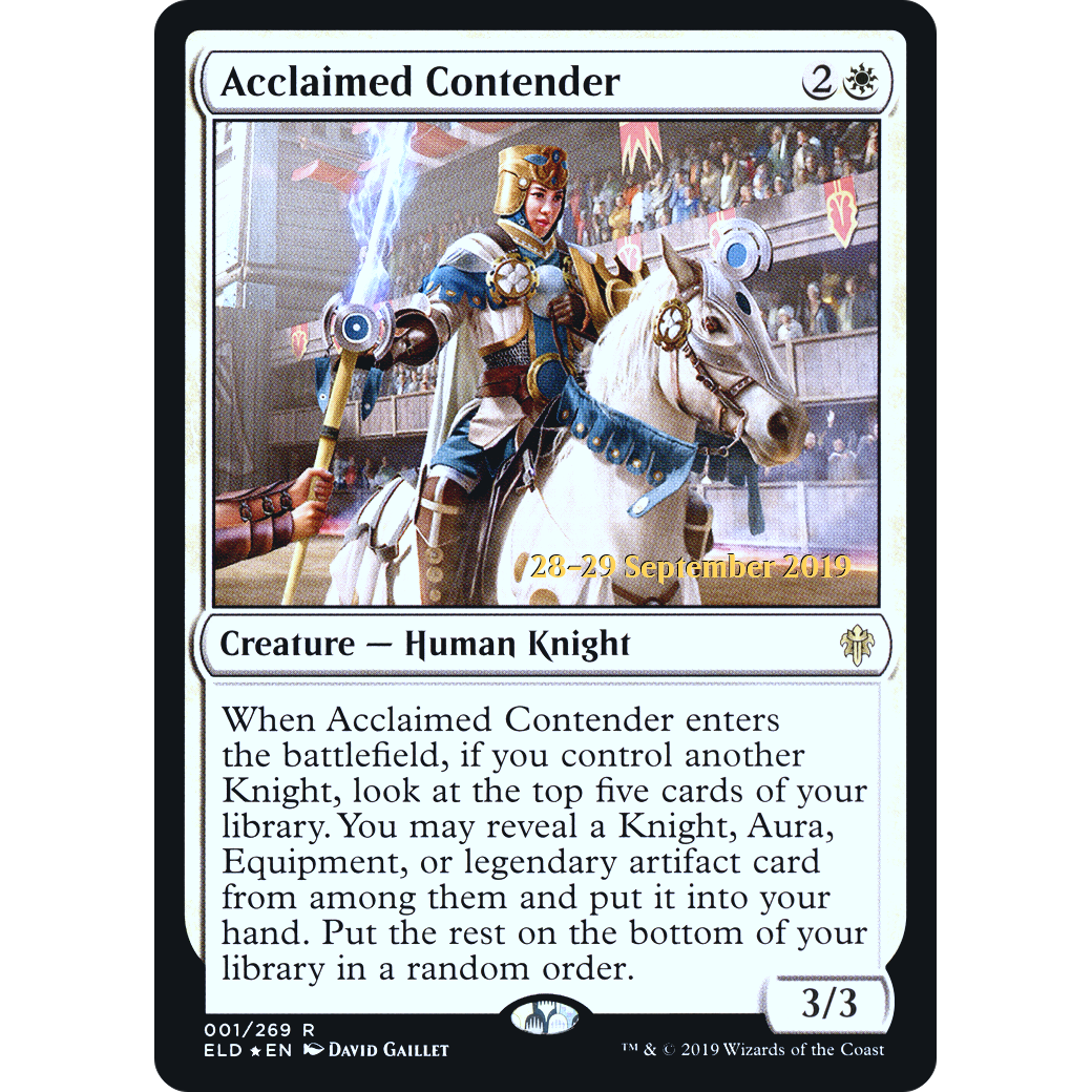 Acclaimed Contender (PRE-001) - Throne of Eldraine Promos Foil