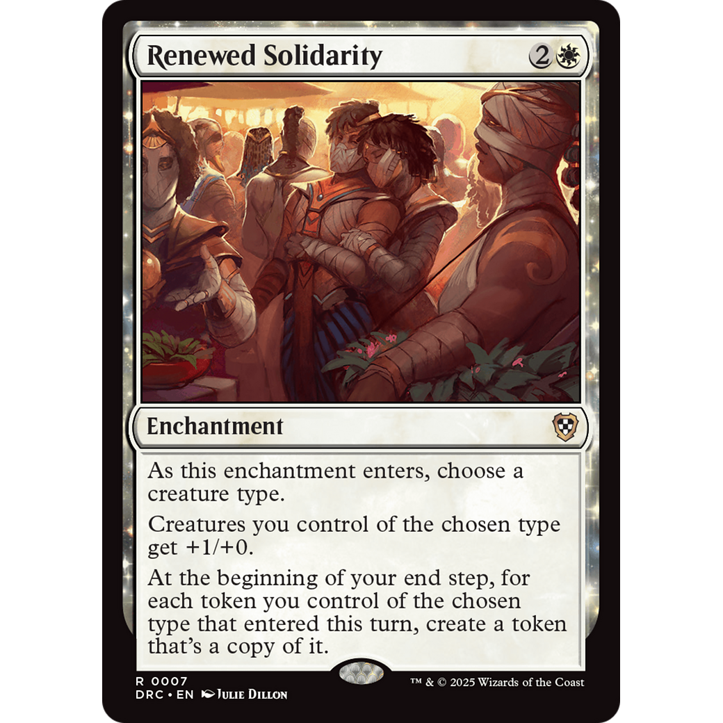Renewed Solidarity (DRC-007) - Commander: Aetherdrift: (enchantment) Foil