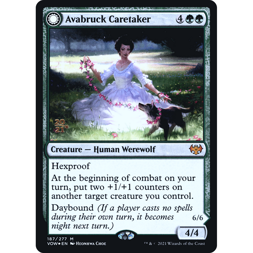Avabruck Caretaker (PRE-187) - Innistrad: Crimson Vow Promos: (Double Faced Transform) Foil