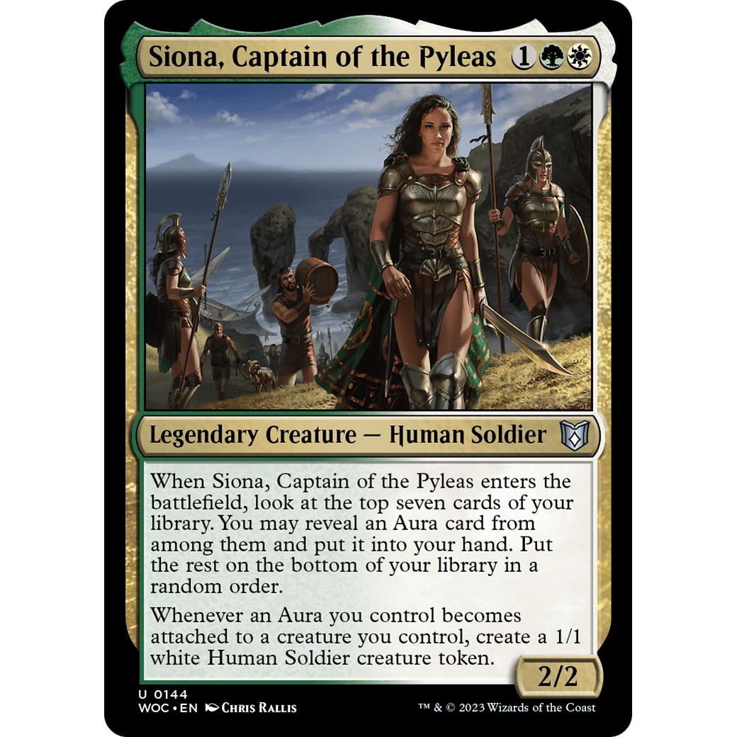 Siona, Captain of the Pyleas (WOC-144) - Wilds of Eldraine Commander