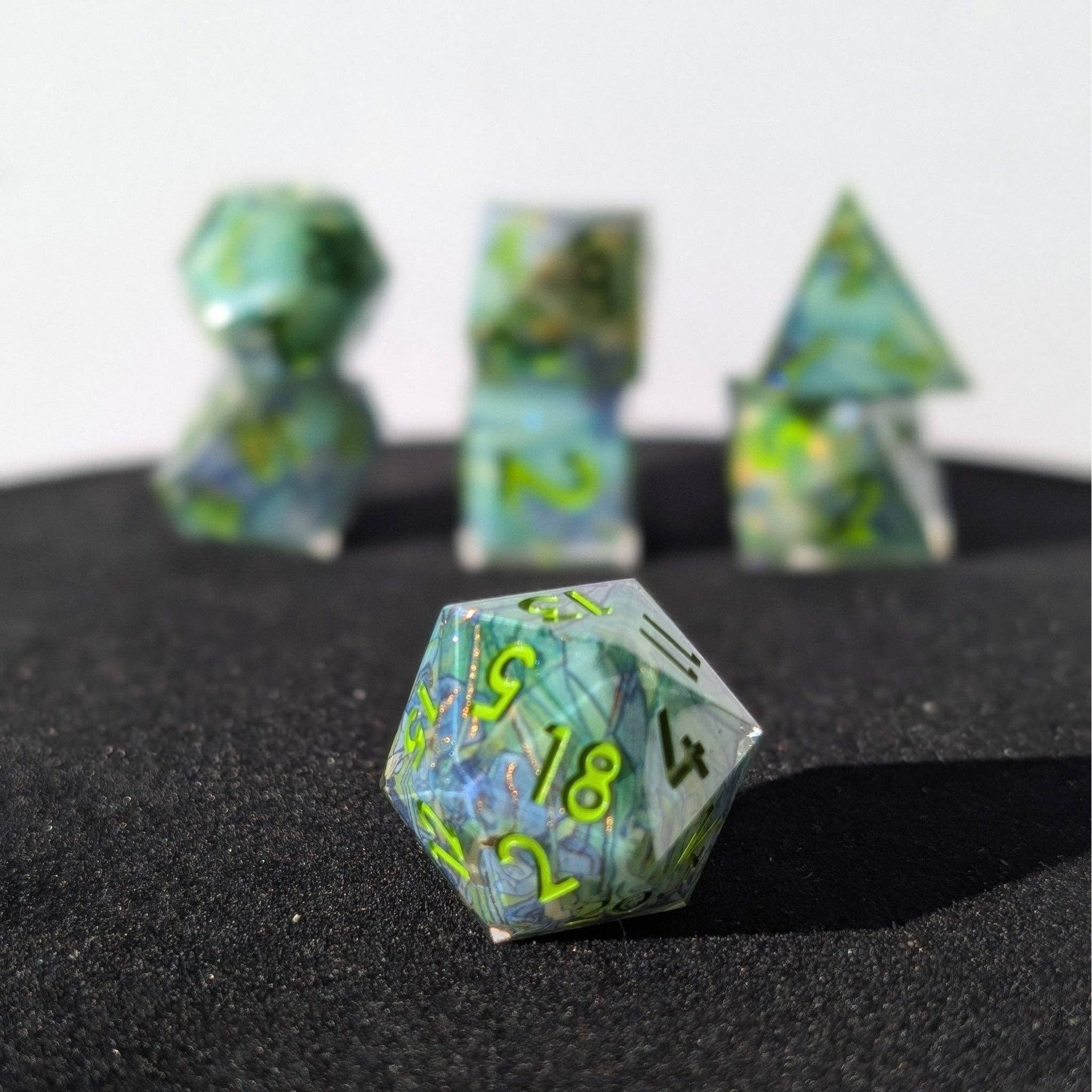 Jungle Jumble - 7 Piece Luxury D&D Dice Set