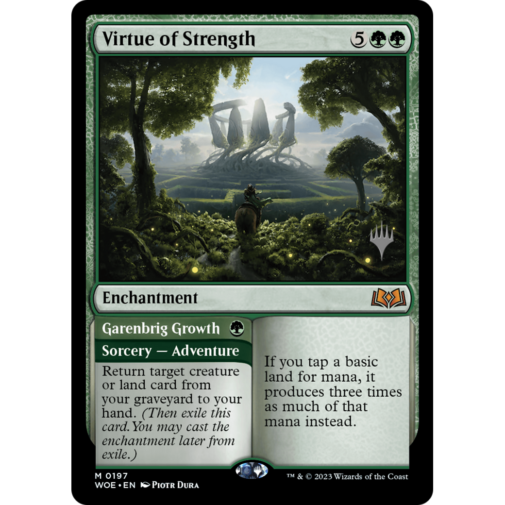 Virtue of Strength // Garenbrig Growth (PPWOE-197P) - Wilds of Eldraine Promos