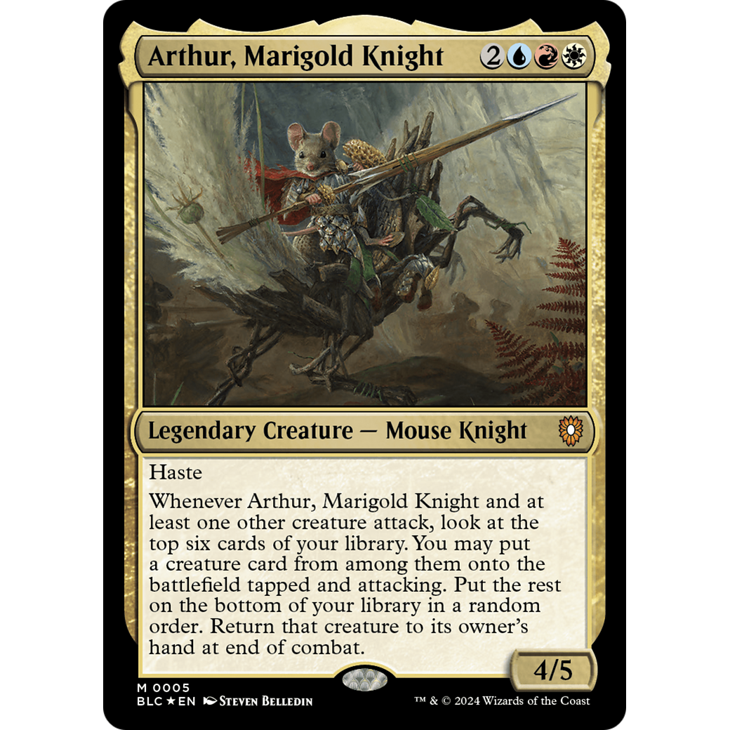 Arthur, Marigold Knight (BLC-005) - Bloomburrow Commander Foil