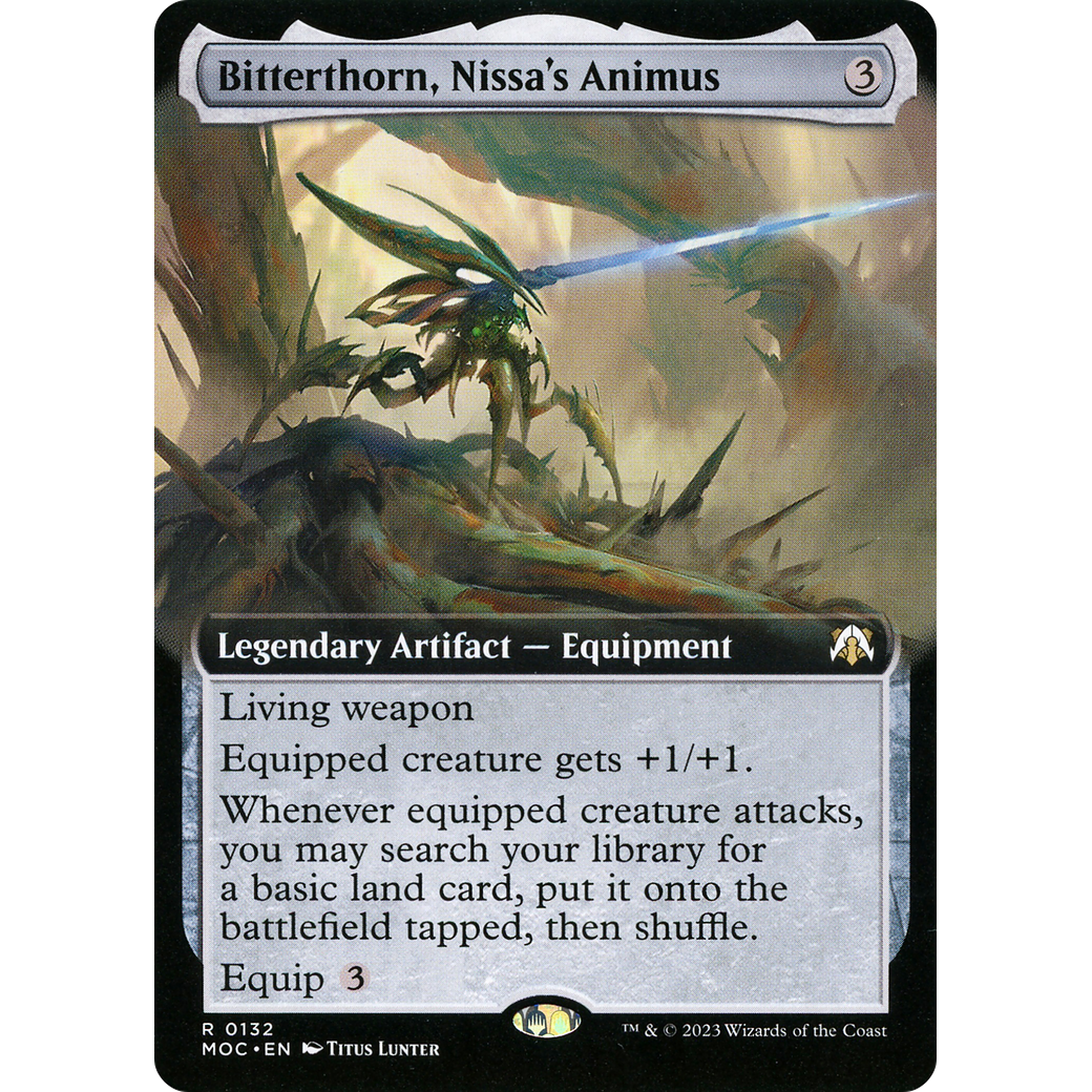 Bitterthorn, Nissa's Animus (MOC-132) - March of the Machine Commander: (Extended Art)