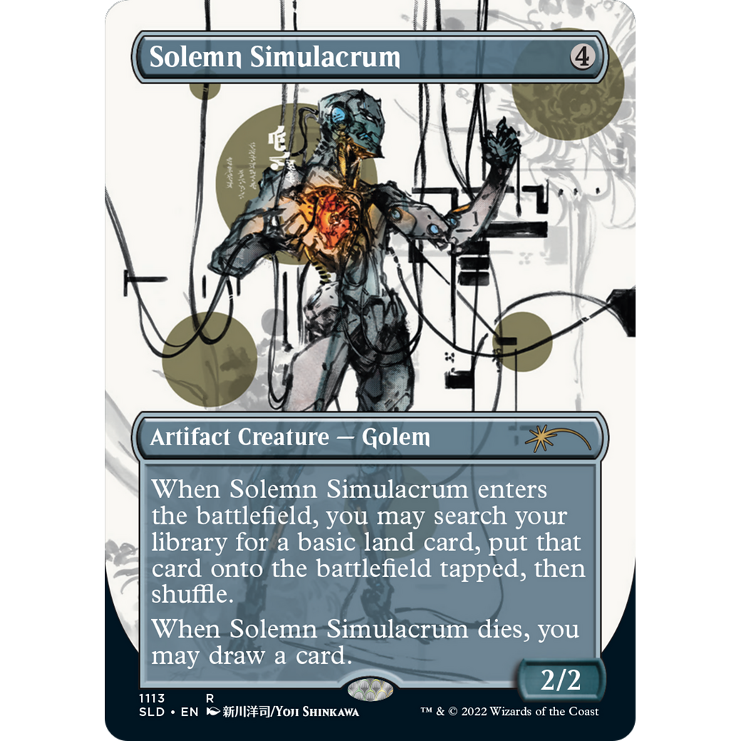Solemn Simulacrum (1113) (SLD-1113) - Secret Lair Drop (Borderless) Foil