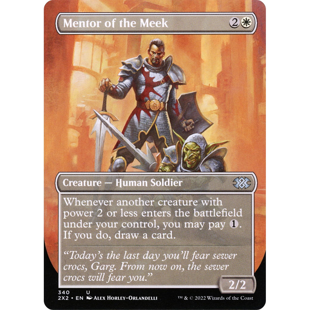 Mentor of the Meek (Borderless) (2X2-340) - Double Masters 2022 (Borderless) Foil