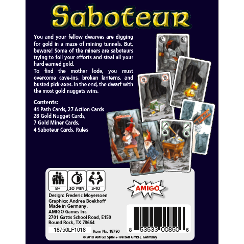 Saboteur– The Classic Card Game of Treasure and Treachery