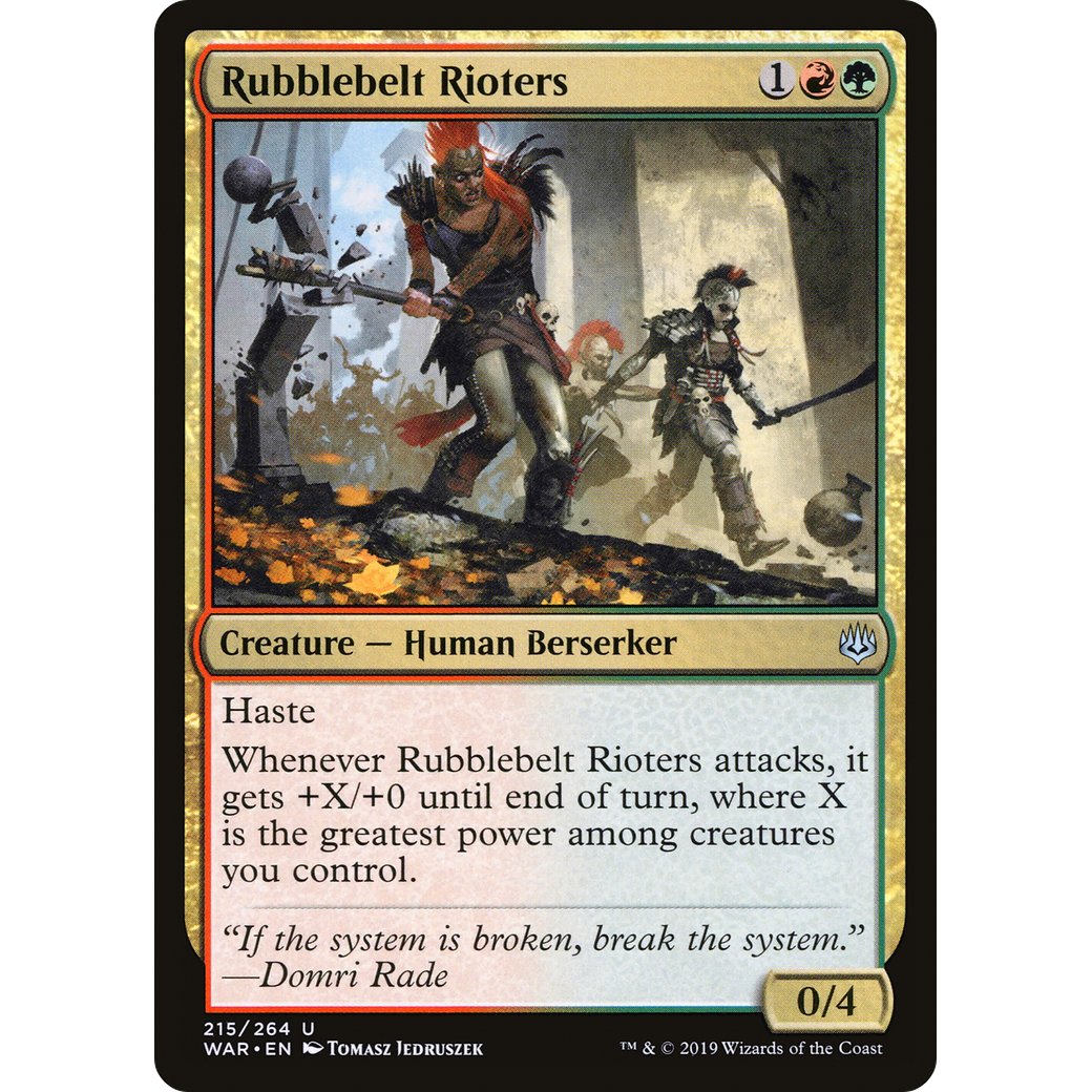 Rubblebelt Rioters (WAR-215) - War of the Spark