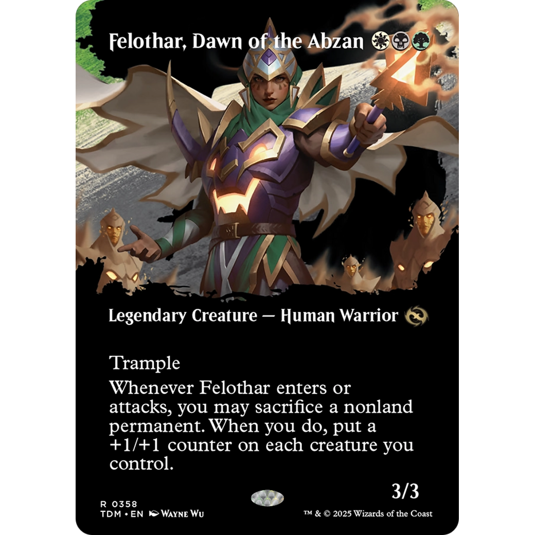 Felothar, Dawn of the Abzan (TDM-358) - Tarkir: Dragonstorm: (Showcase) (Borderless) Foil