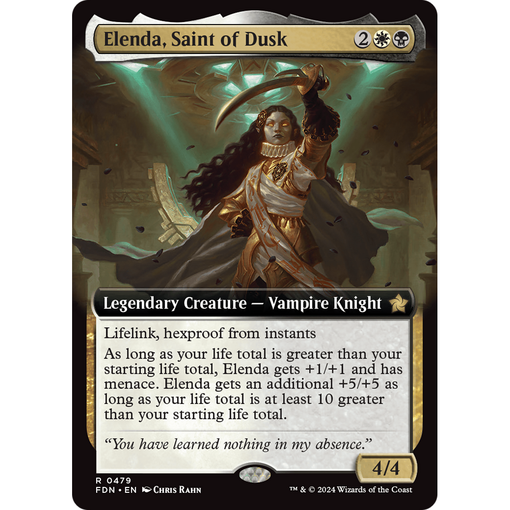 Elenda, Saint of Dusk (Extended Art) (FDN-479) - Foundations: (Extended Art) Foil