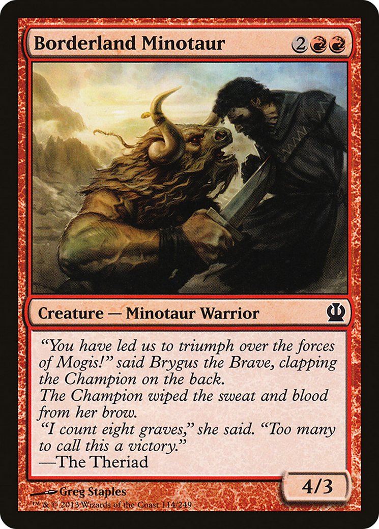 Borderland Minotaur (THS-114) - Theros Foil
