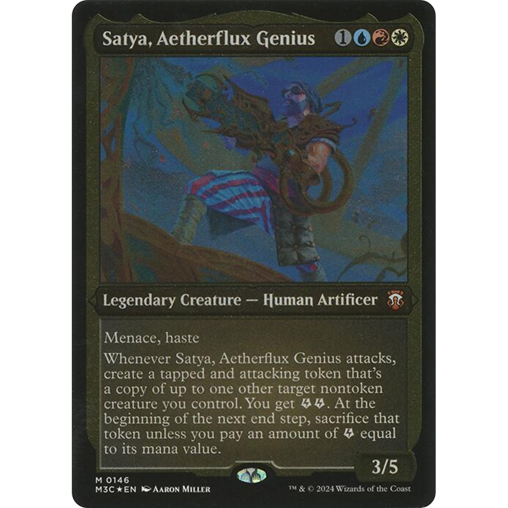 Satya, Aetherflux Genius (M3C-146) - Modern Horizons 3 Commander Etched Foil