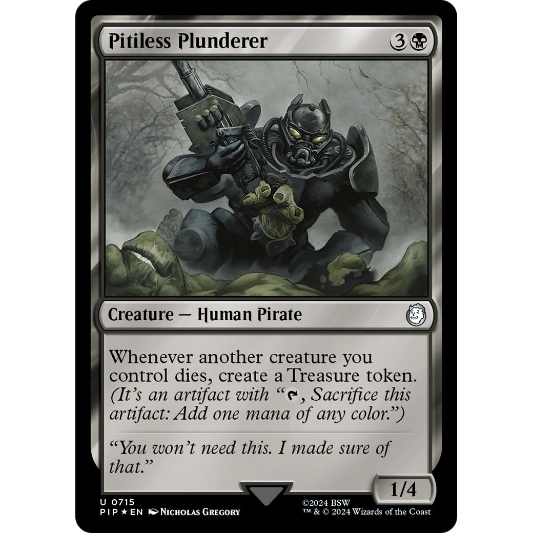 Pitiless Plunderer (PIP-715) - Fallout Foil