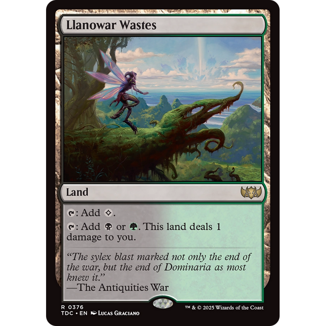 Llanowar Wastes (TDC-376) - Commander: Tarkir: Dragonstorm