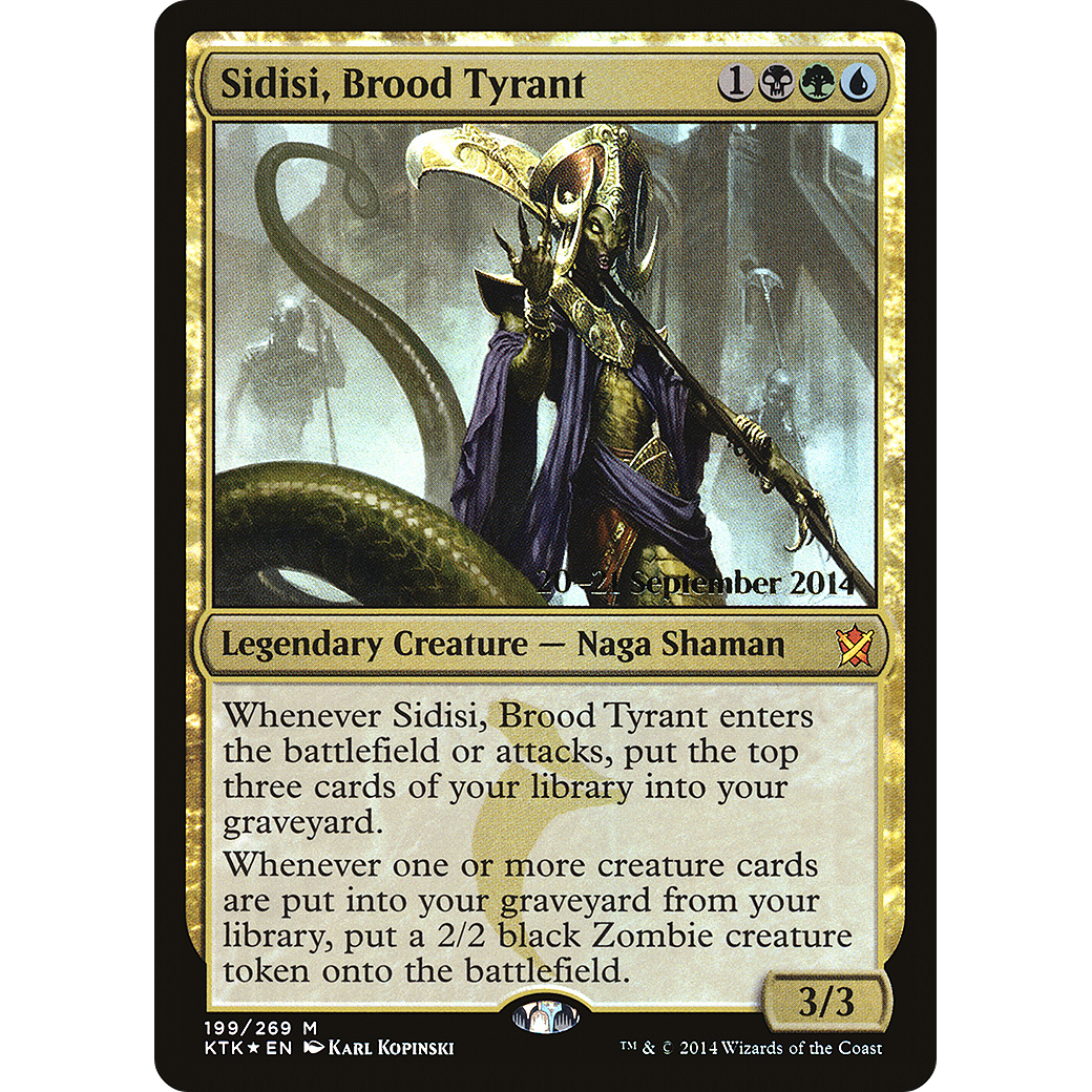 Sidisi, Brood Tyrant (PRE-199) - Khans of Tarkir Promos Foil