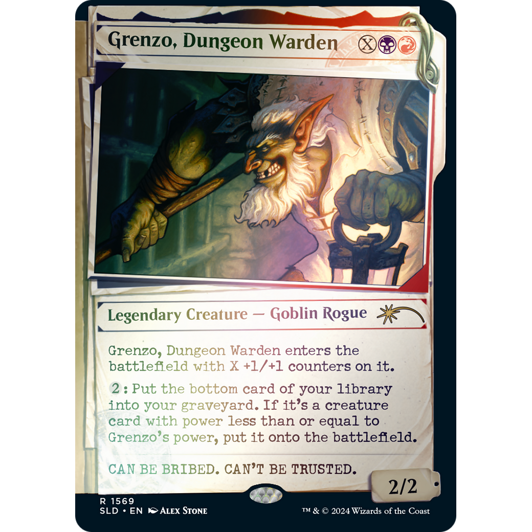 Grenzo, Dungeon Warden (Rainbow Foil) (SLD-1569) - Secret Lair Drop: (Showcase) Foil