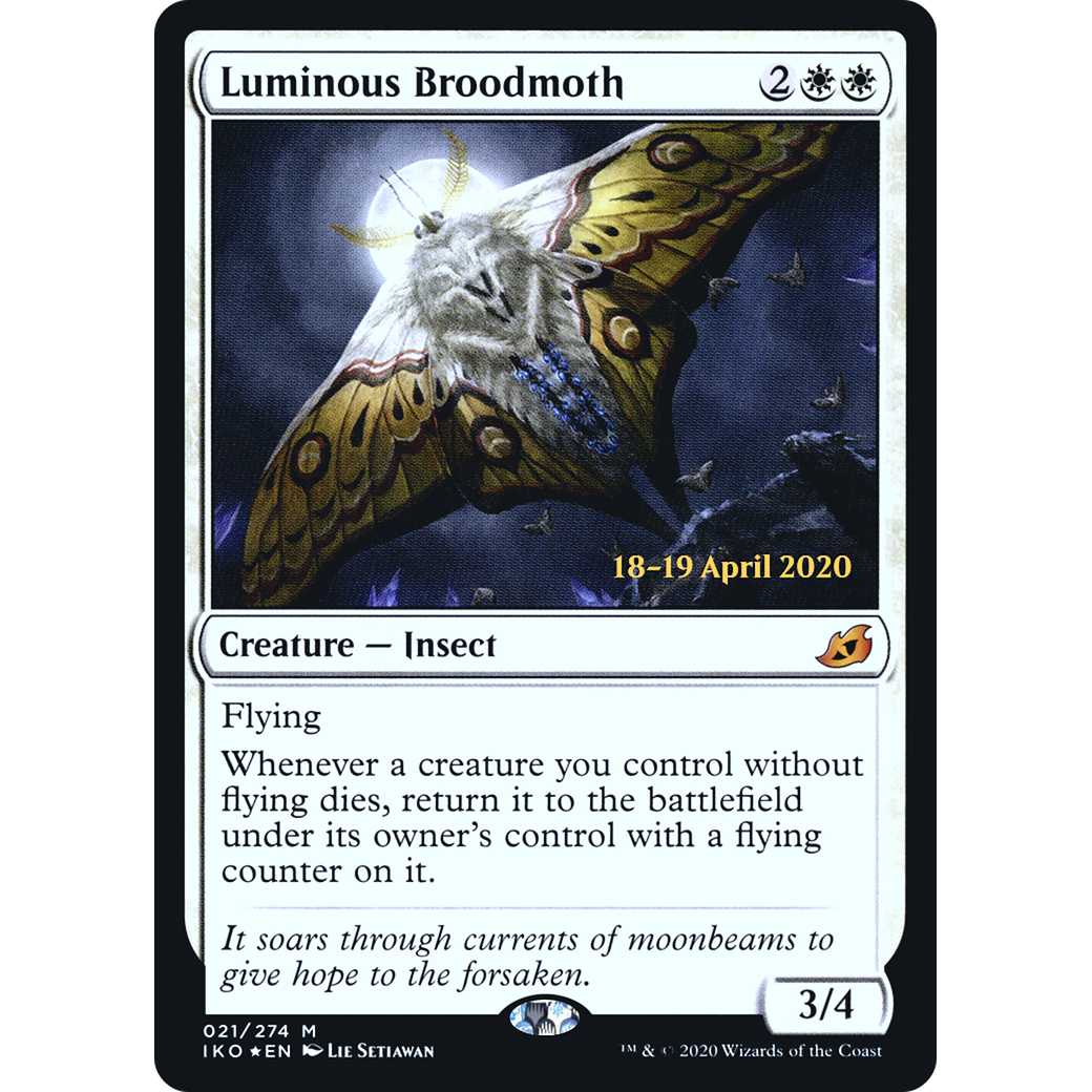 Luminous Broodmoth (PRE-021) - Ikoria: Lair of Behemoths Promos Foil