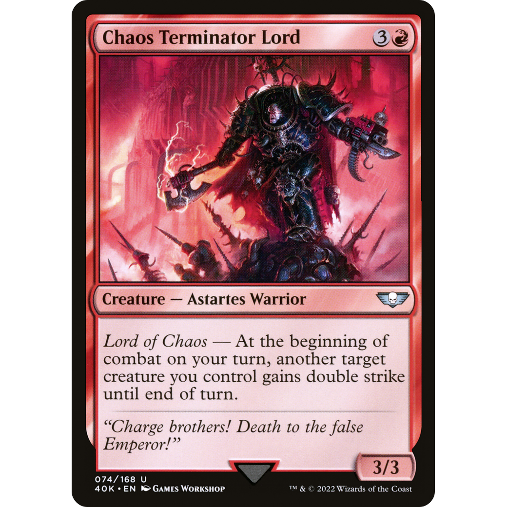 Chaos Terminator Lord (40K-074) - Warhammer 40,000 Commander