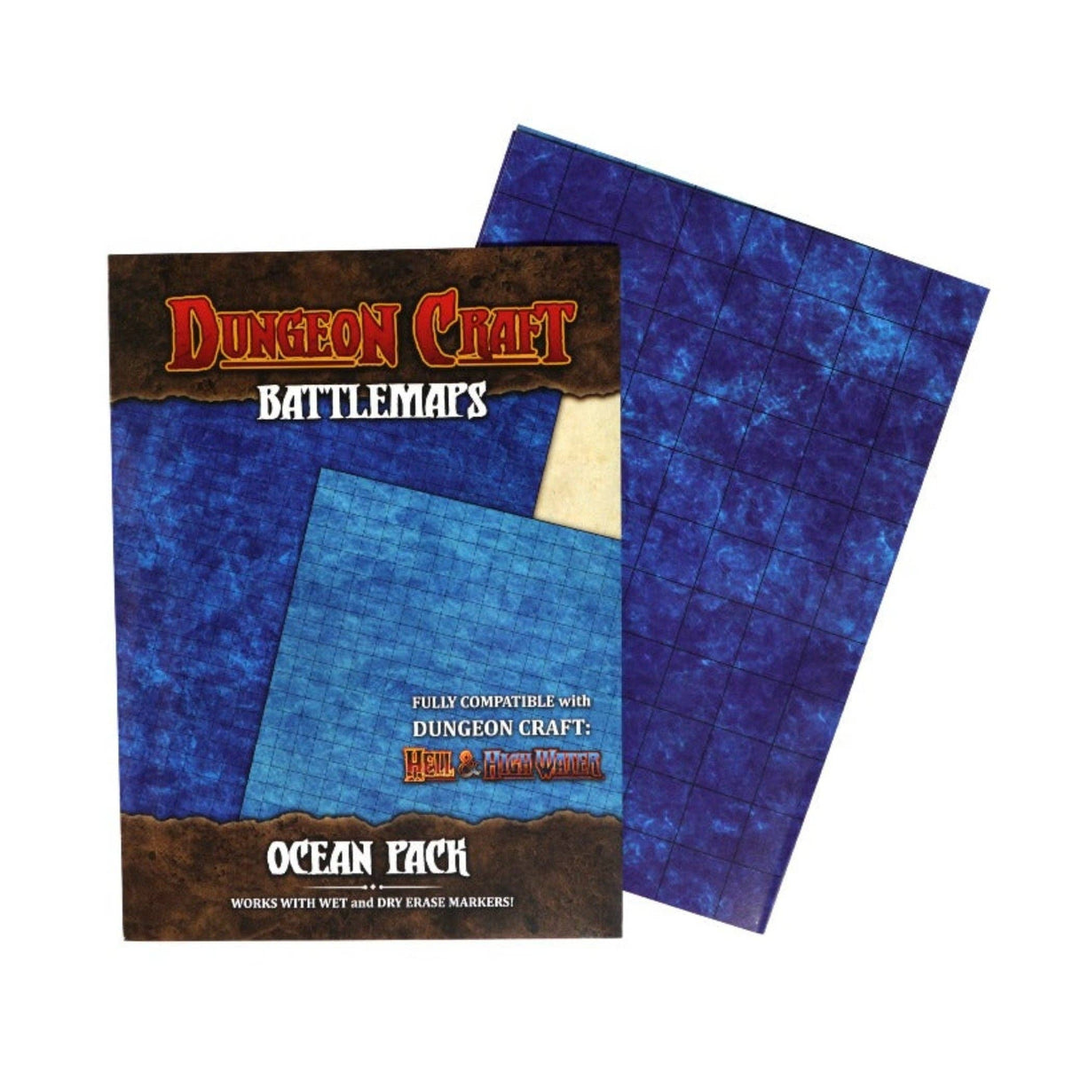 Dungeon Craft Battlemap: Ocean and Underwater - Double-Sided Dry/Wet Erase RPG Map