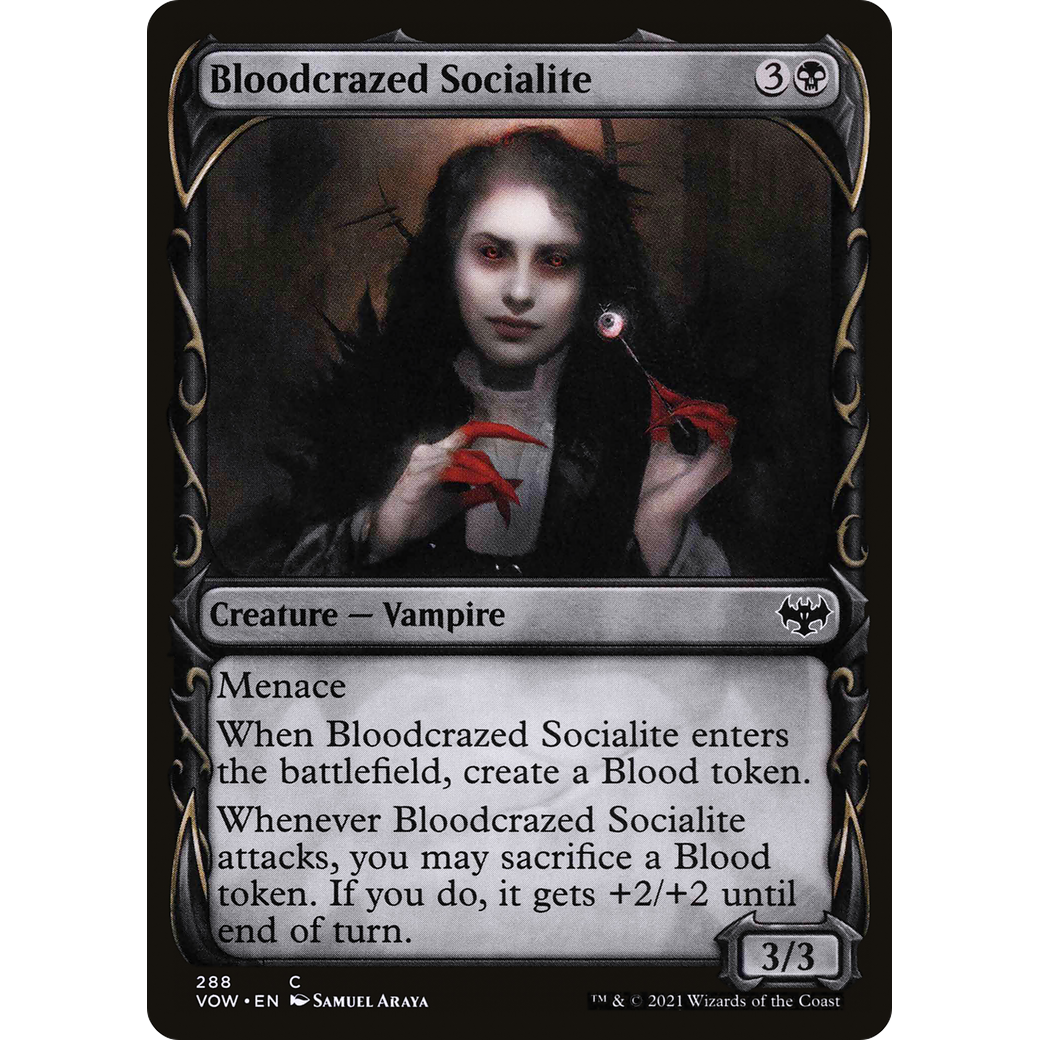 Bloodcrazed Socialite (Showcase) (VOW-288) - Innistrad: Crimson Vow: (Showcase) Foil