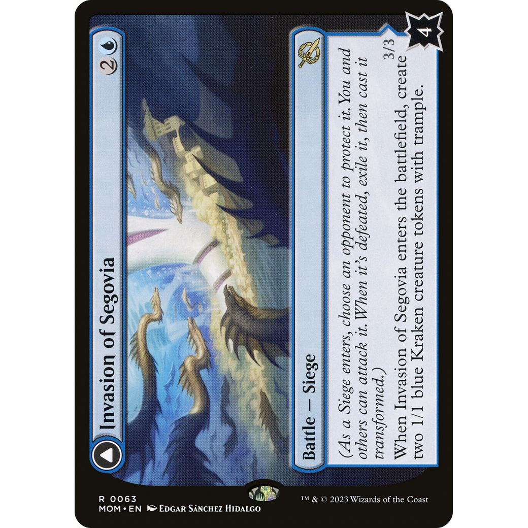 Invasion of Segovia // Caetus, Sea Tyrant of Segovia (MOM-063) - March of the Machine