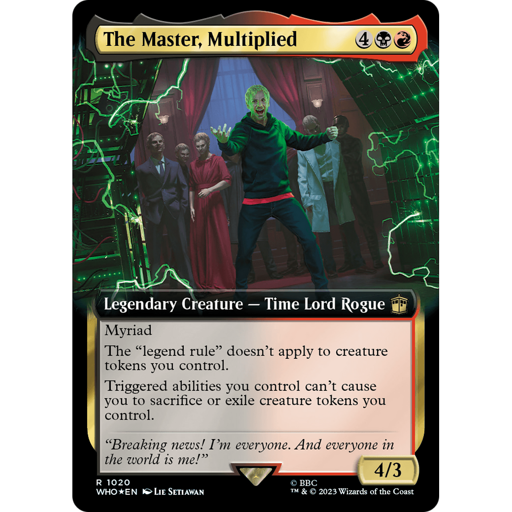 The Master, Multiplied (Extended Art) (Surge Foil) (WHO-1020) - Doctor Who: (Extended Art) Foil