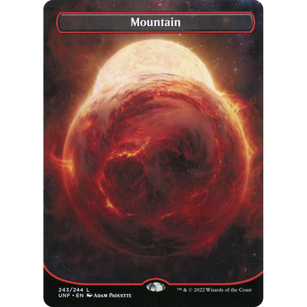 Mountain (243) (Borderless) (UNF-243) - Unfinity (Borderless) Foil