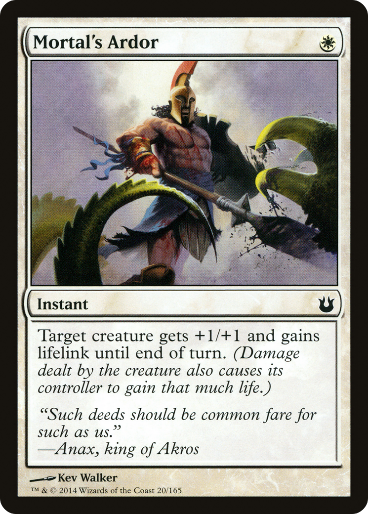 Mortal's Ardor (BNG-020) - Born of the Gods Foil