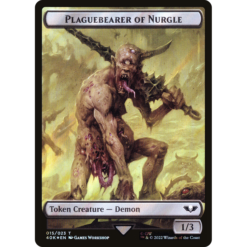 Plaguebearer of Nurgle (T40K-15★) - Warhammer 40,000 Tokens Foil